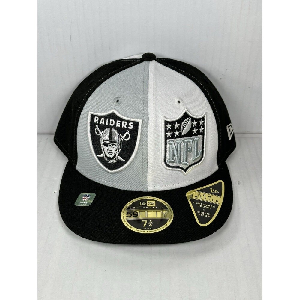 Size 7 3/4 New Era 59FIFTY Las Vegas Raiders Retro Historic Sideline Fitted Hat